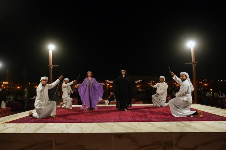 stage dance in desert tour