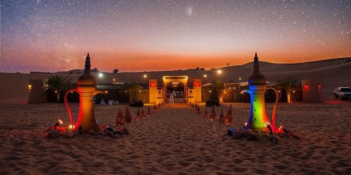 Dubai Safari Desert evening scene advantrues